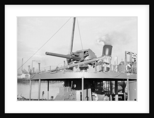 Whale catcher HMS 'Windermere' (1939), detail of gun platform by unknown