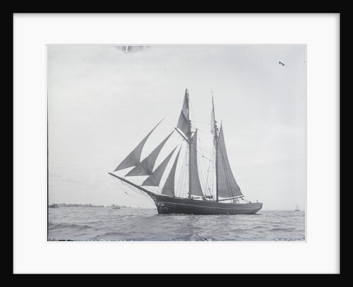 A port side view, taken from well ahead of the beam, of the two masted topsail by Unknown