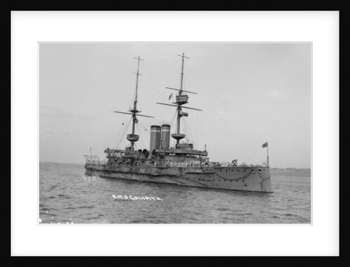 Battleship HMS 'Goliath' (1898) at anchor by unknown