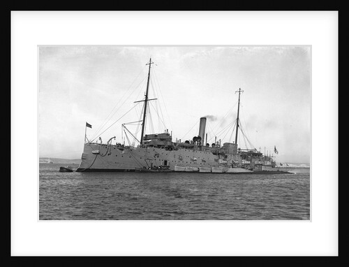 HMS 'Vulcan' (1889) submarine depot ship, moored at Portland by unknown