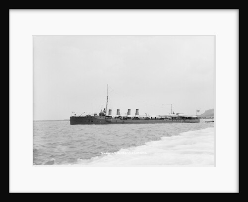 Destroyer Francis Garnier' (Fr, 1912) at anchor at Portland with awnings rigged by Unknown