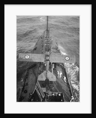 Light cruiser HMS 'Aurora' (1913), Deperdussin 1378 on the runway of the forecastle by unknown
