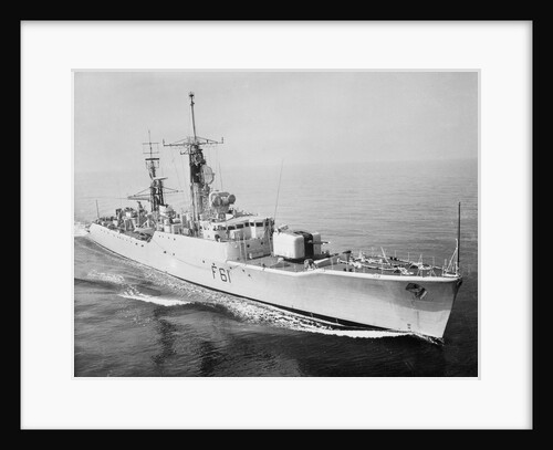 Frigate HMS 'Llandaff' (1955) under way at sea by unknown