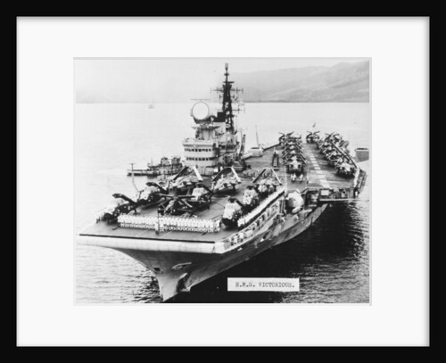 Aircraft carrier HMS 'Victorious' (1939) under way by unknown