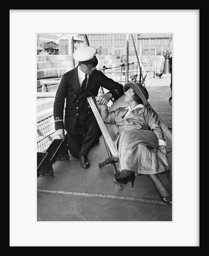HMS 'Laforey' (1913), a couple on the ship, in dry dock by unknown