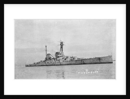 German battlecruiser 'Hindenburg' 1915, at anchor in Scapa Flow by Unknown