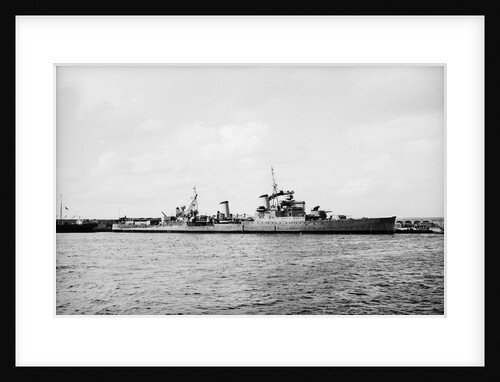 HMS 'Birmingham' (1936) on 19th July 1941 berthed alongside at Simonstown by unknown