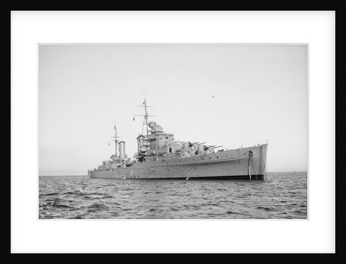 Light cruiser HMS 'Dido' (1939) anchored in Scapa Flow by unknown