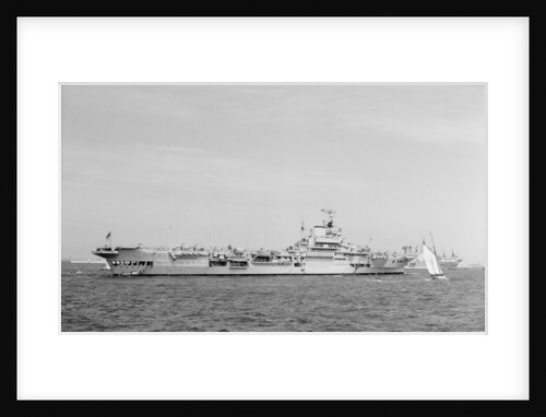 'Indomitable' (Br, 1940) anchored in Line F at Spithead for the Coronation Review by unknown