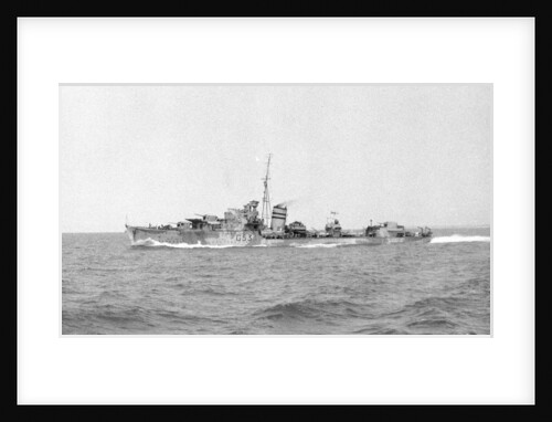 HMS 'Janus' (Br, 1938), under way at speed off Alexandria, passing HMS 'Phoebe' (Br, 1939), 12 May 1941 by unknown