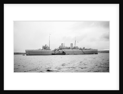 Submarine depot ship HMS 'Maidstone' (1937), at moorings off Lyness, Scapa Flow by unknown