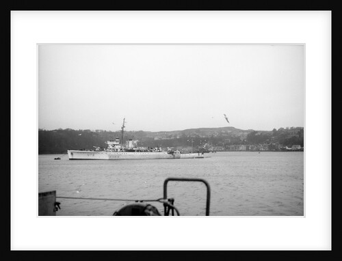 HMS 'WESTON' (1932) at moorings, Tobermory, Isle of Mull, slightly distant by Anonymous