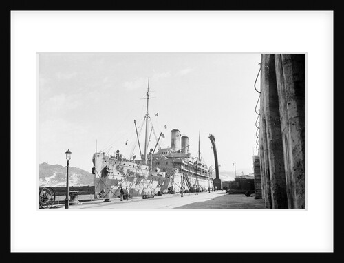 Armed merchant cruiser 'Orama' (1911) in drydock at Simonstown, 1917 by Engineer-Lieutenant W.G. Turner
