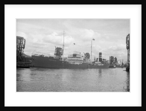 Tanker 'British Judge' (Br, 1921) British Tanker Co Ltd, under tow in Kings Dock, Swansea by unknown