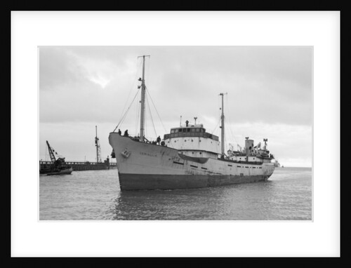 Photograph of general cargo vessel 'Seriality' (1952) under way at Swansea, bound in. December 1958 by unknown