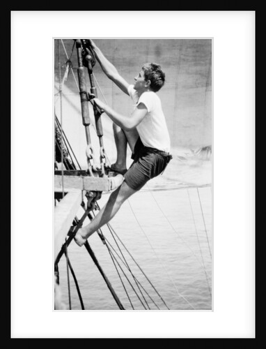 Going up over the crosstrees by Alan Villiers