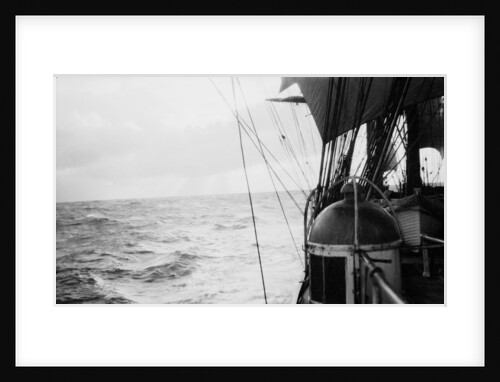 After the storm, looking aft along starboard side by Alan Villiers