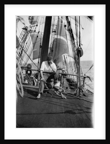 Alan Villiers aboard the 'Grace Harwar' by Alan Villiers