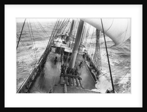 She lists and heels to the wind but still runs on at speed by Alan Villiers