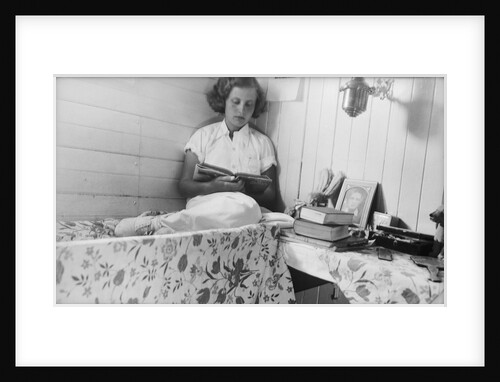 Elizabeth Jacobsen in her bunk by Alan Villiers
