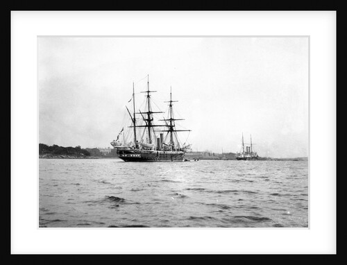 HMS 'Penguin' (1876) moored in Sydney Harbour by Willoughby Pudsey Dawson