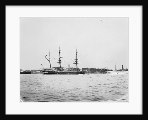 HMS 'Penguin' (1876) and USS 'Celtic' (1891) moored at Sydney Harbour by Willoughby Pudsey Dawson