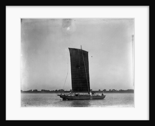 A single-masted junk underway near Wusong by Kenneth Hurlstone Jones