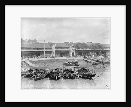 Local craft on the Soochow/Suzhou Creek at Shanghai by Kenneth Hurlstone Jones