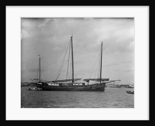 A Lorcha at anchor off Shanghai. by Kenneth Hurlstone Jones