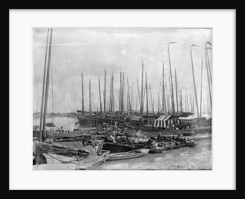 Junks and sampans near the French Concession, Shanghai by Kenneth Hurlstone Jones