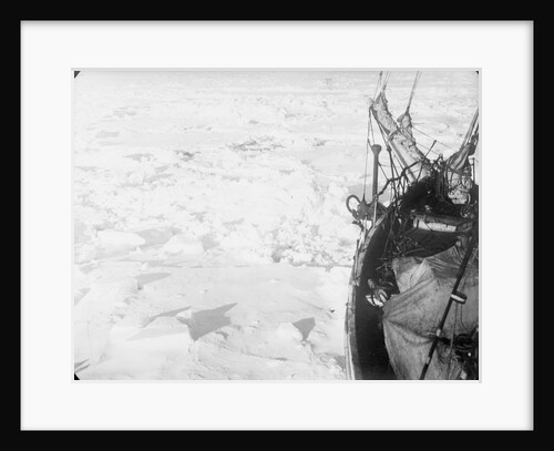 The ice floes, looking forward from the port bow of 'Endurance' (1912) by unknown