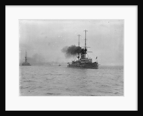 Battleship HMS 'Dominion' (1903) at anchor at Spithead by unknown