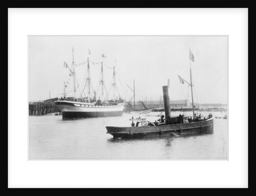 'Alexandre' (Fr, 1902) taking the water at her launch by Unknown