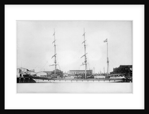 3 masted barque 'Blackadder' (No, 1870), at quayside by unknown