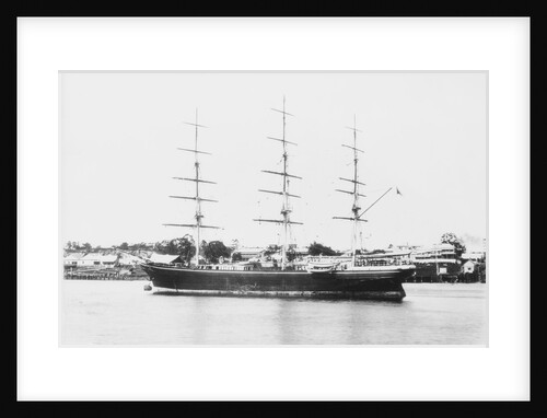 3 masted ship 'Blackadder' (Br, 1870), J Willis & Son, at moorings in Brisbane, Australia by unknown
