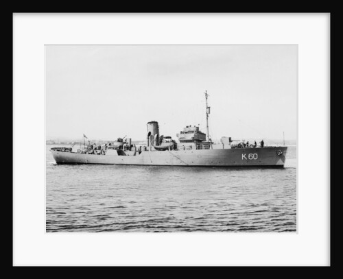 Flower-class corvette, HMS 'Lavender', off Aberdeen Beach by unknown