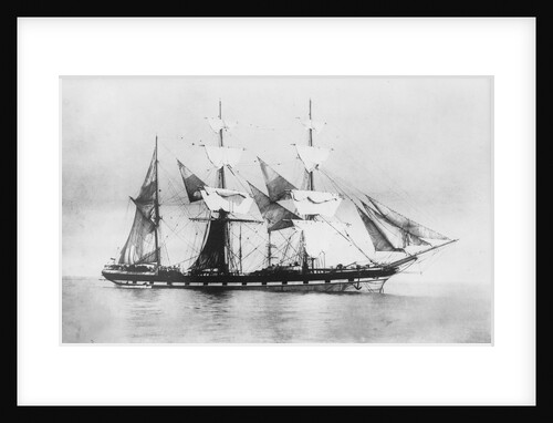 'Parsee' (Br, 1868) at anchor, drying sails by unknown