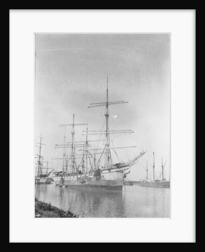 'Tijuca' (Fr, 1892) at moorings at Buenos Aires with a temporary rig by Unknown