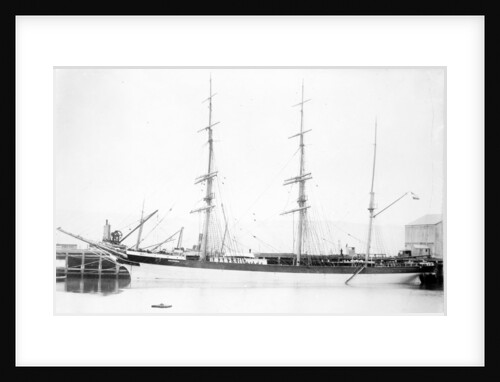 Photograph of the 3 masted barque 'Weiwera' (1870) in 1889-1905 by unknown