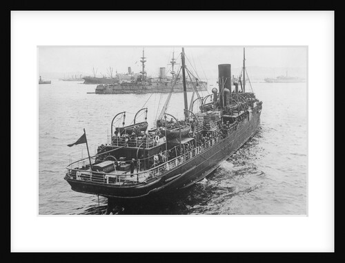 HMS 'Redbreast' (1908) under way in a crowded anchorage in the Eastern Mediterranean by unknown