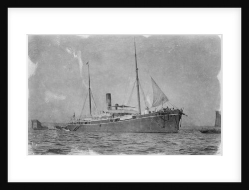 General cargo ship 'Tak Sang' (Br, 1892) Indo-China S.N. Co Ltd, at anchor by Unknown