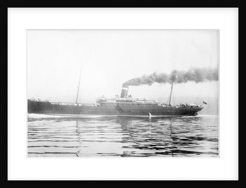 Passenger / cargo liner 'Bavarian' (1899) under way by Unknown