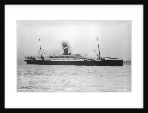 Passenger liner 'Victorian' (Br, 1904) under tow, Allan Line S S Co Ltd by unknown