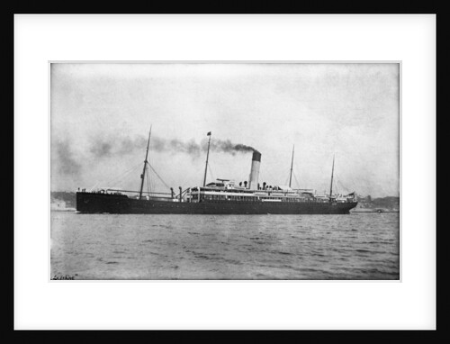 Photograph of the passenger liner 'Herefordshire' (1905) under way by unknown