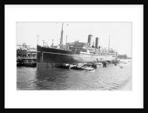 'Ranchi' (Br, 1925), at moorings, Port Said by unknown