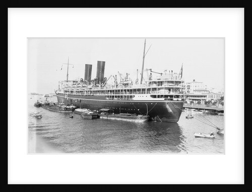 'Ranchi' (Br, 1925), at moorings, Port Said by unknown