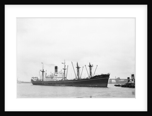 'Good Hope Castle' (Br, 1945), off entrance to the Royal Dock locks, River Thames by unknown