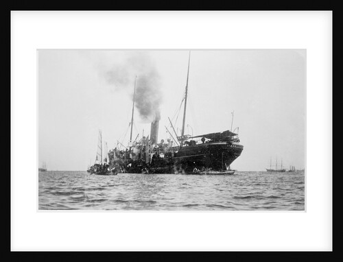 'Sakura Maru' (Ja, 1887) at moorings, junks alongside by unknown