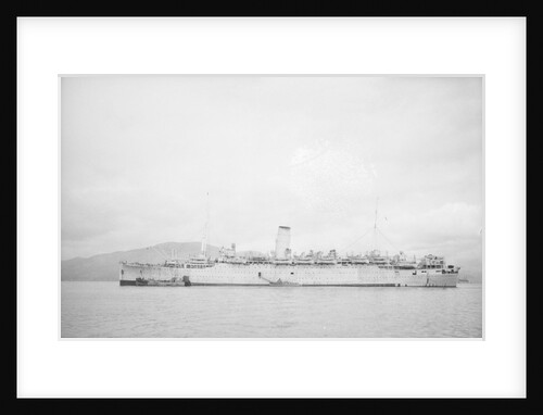 Photograph of the 'Cameronia' (1920) at anchor in 1939-1945 by unknown
