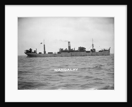 Cargo liner 'Mandalay' (Br, 1911) at anchor by unknown